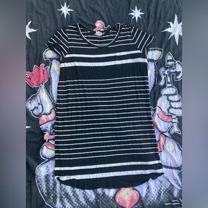 Black and white stripped dress